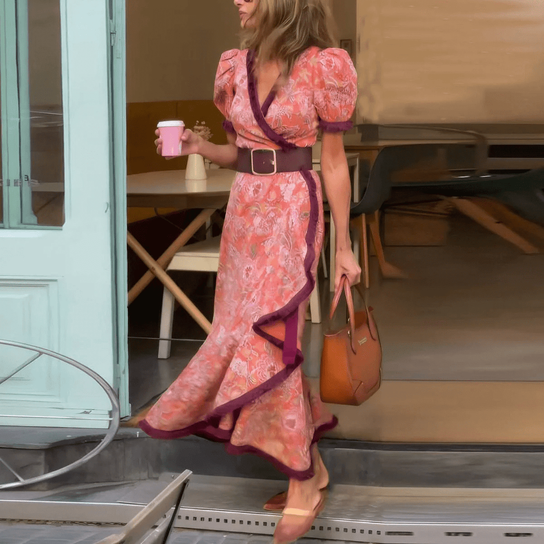 Liana | Summer Pink Maxi Dress - Ciara & Fiona
