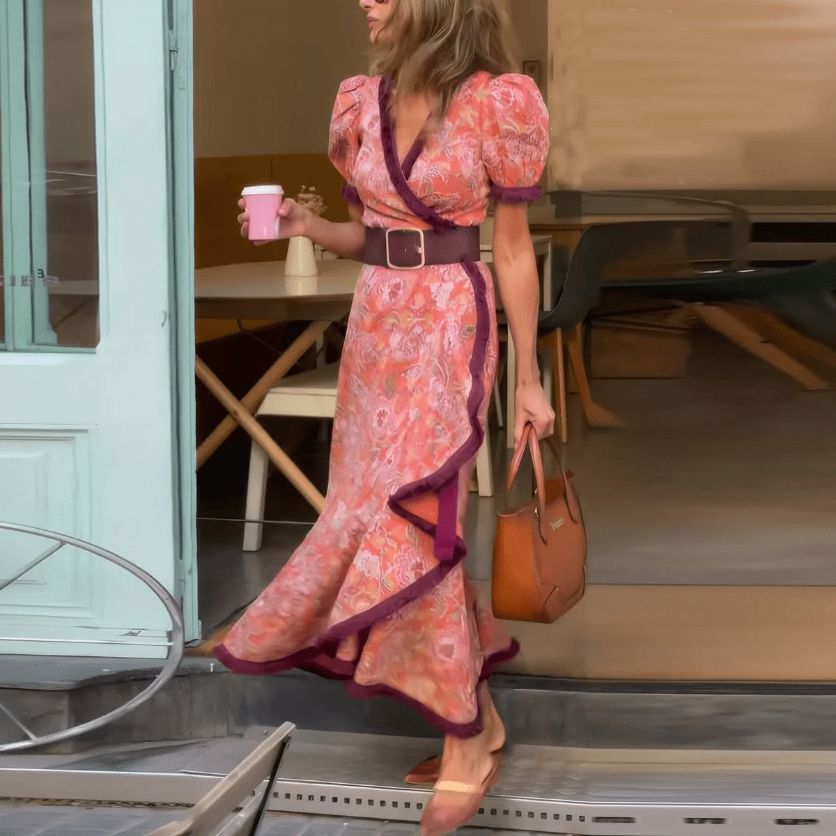 Liana | Summer Pink Maxi Dress - Ciara & Fiona