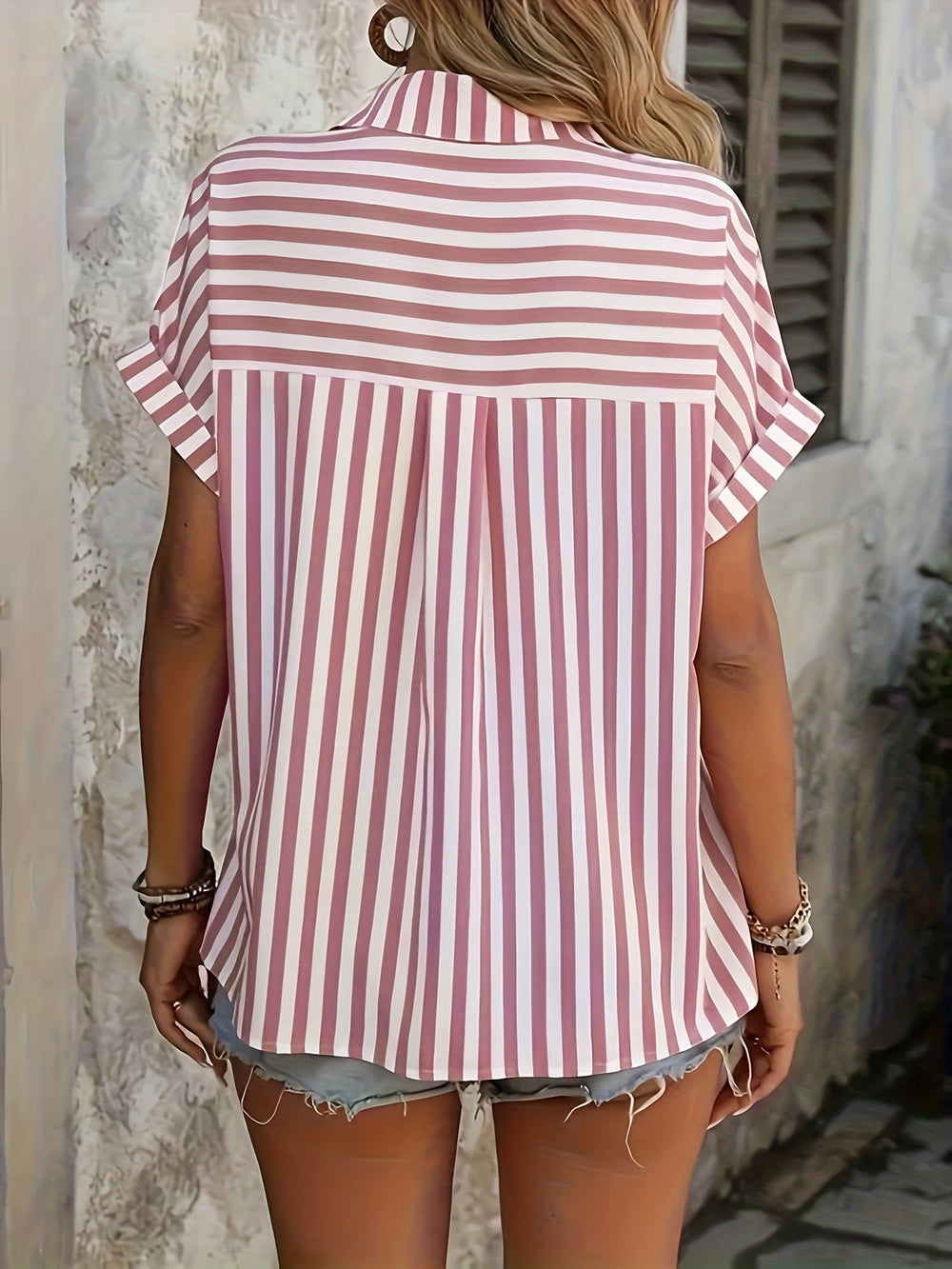 Lilou | Elegant Striped Blouse - Ciara & Fiona