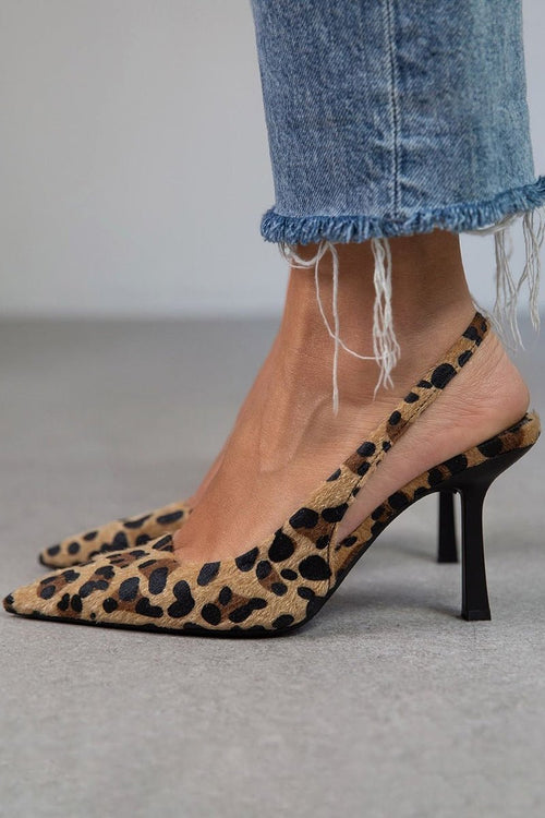 Liorina | Khaki Leopard Print Pointed Toe Heels - Ciara & Fiona