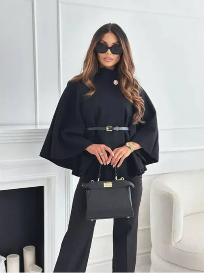 Loren | Elegant Cape with Waistband - Ciara & Fiona