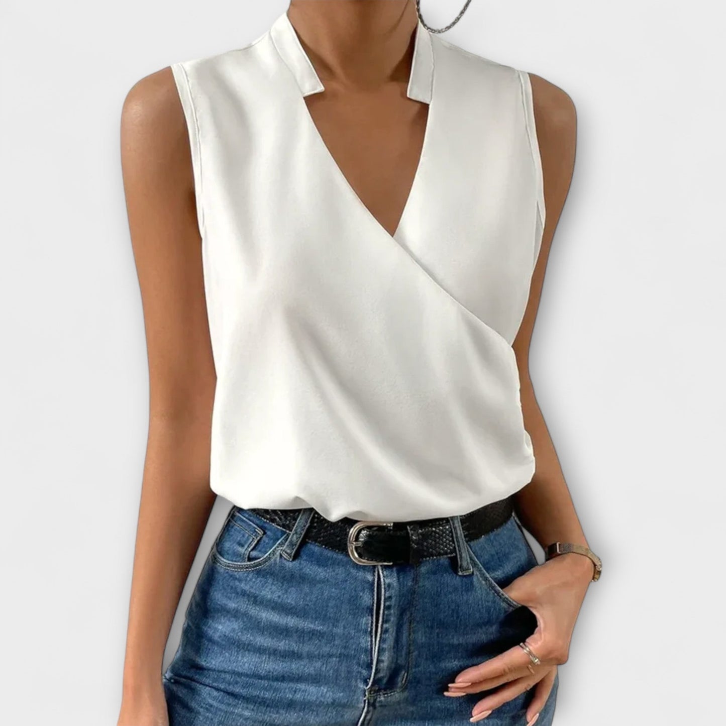 Loretta | Sophisticated V - neck Top - Luna Hampton