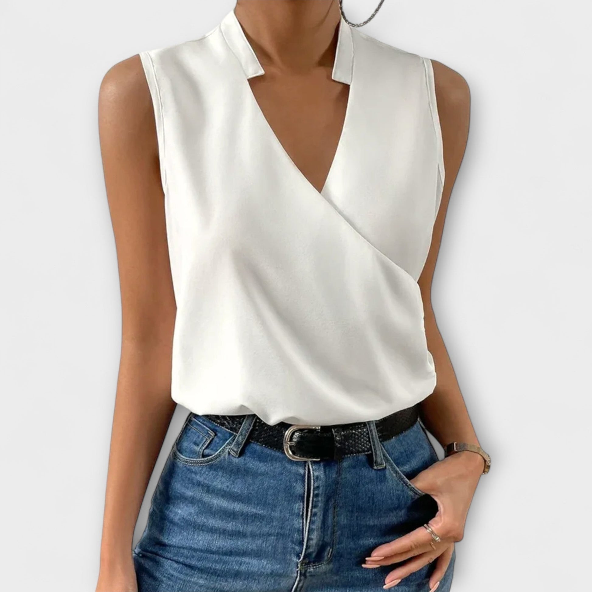 Loretta | Sophisticated V - neck Top - Luna Hampton