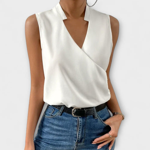 Loretta | Sophisticated V - neck Top - Luna Hampton
