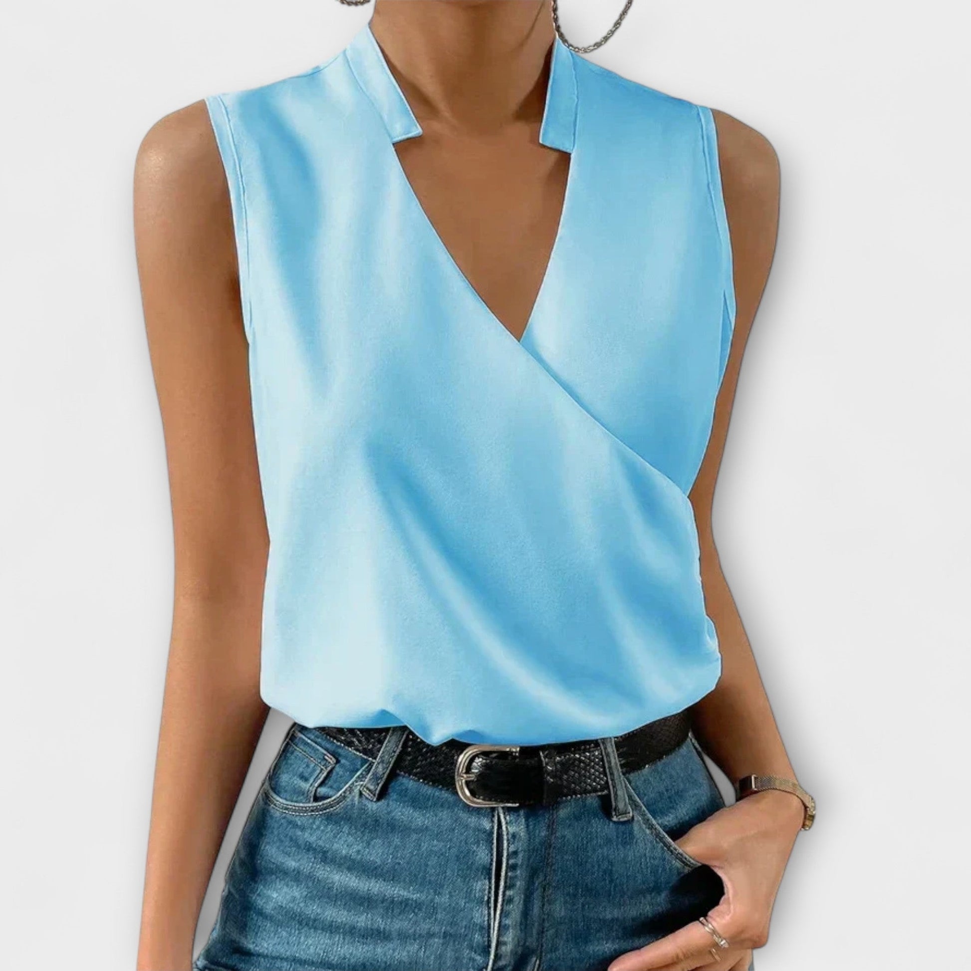 Loretta | Sophisticated V - neck Top - Luna Hampton