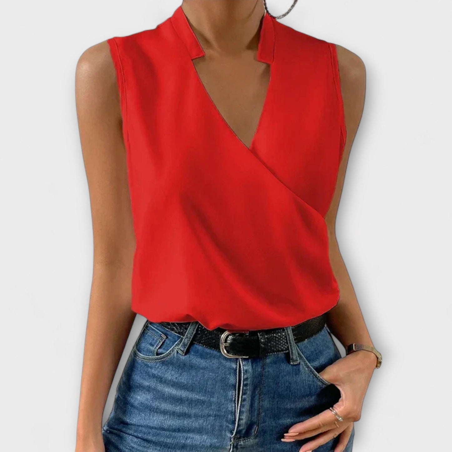 Loretta | Sophisticated V - neck Top - Luna Hampton