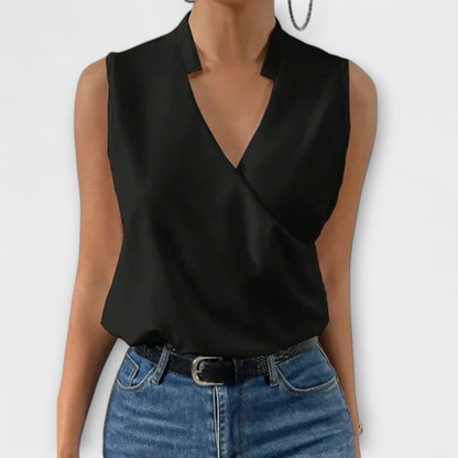 Loretta | Sophisticated V - neck Top - Luna Hampton