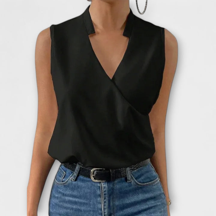 Loretta | Sophisticated V - neck Top - Luna Hampton