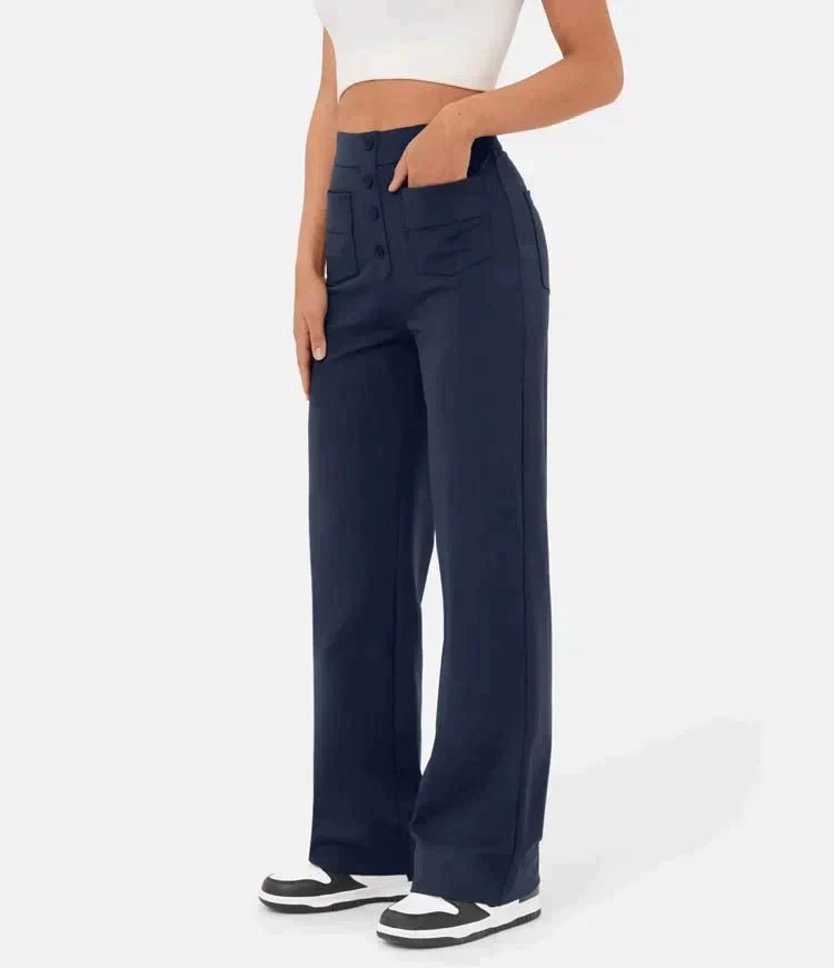 Lucia | High - waisted elastic casual pants - Ciara & Fiona
