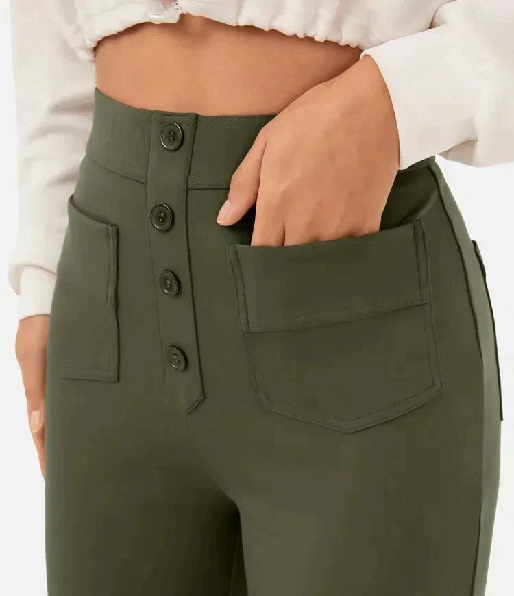 Lucia | High - waisted elastic casual pants - Ciara & Fiona