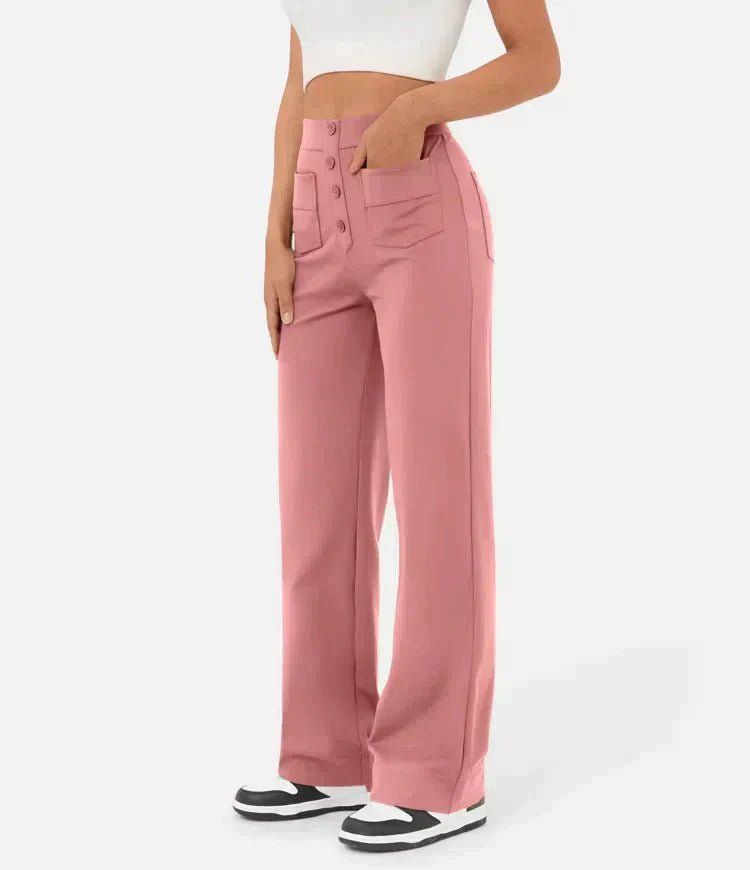 Lucia | High - waisted elastic casual pants - Ciara & Fiona