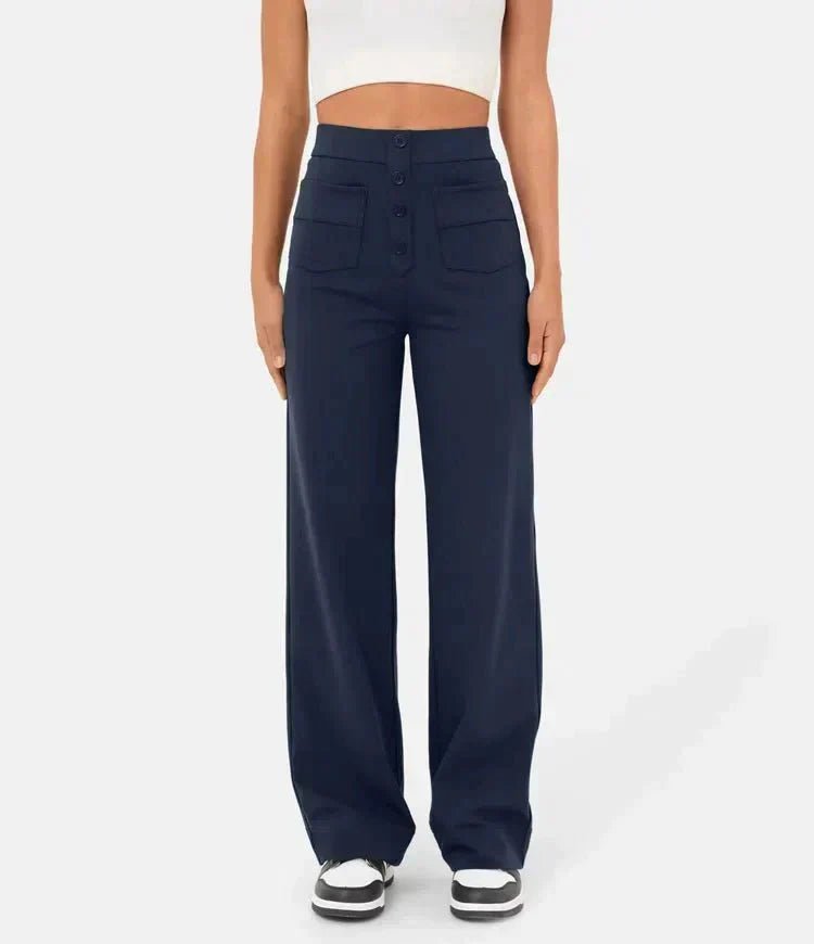Lucia | High - waisted elastic casual pants - Ciara & Fiona