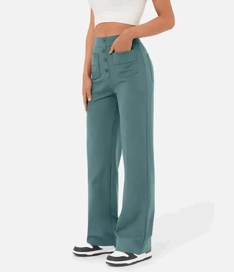 Lucia | High - waisted elastic casual pants - Ciara & Fiona