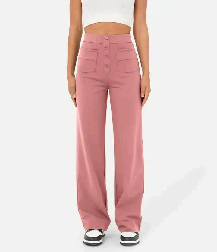 Lucia | High - waisted elastic casual pants - Ciara & Fiona