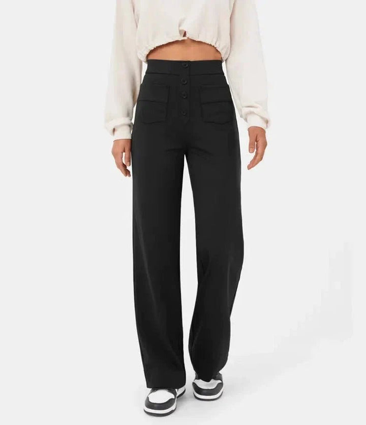 Lucia | High - waisted elastic casual pants - Ciara & Fiona