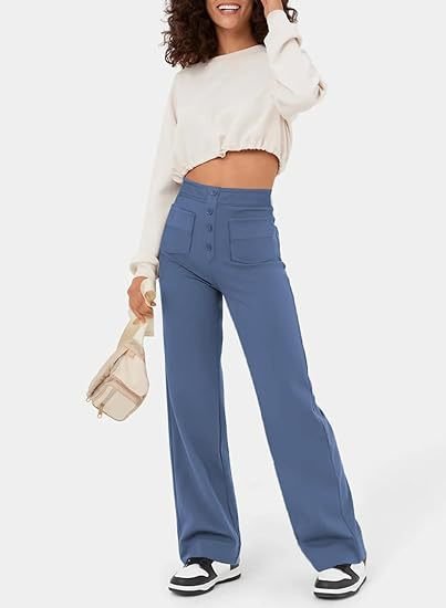 Lucia | High - waisted elastic casual pants - Ciara & Fiona