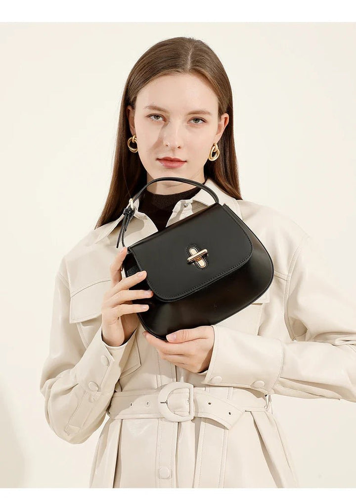 Luxurious Leather Saddle Crossbody Bag – Women's Fashion - Ciara & Fiona