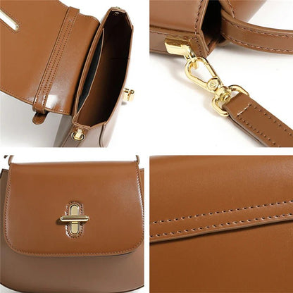 Luxurious Leather Saddle Crossbody Bag – Women's Fashion - Ciara & Fiona