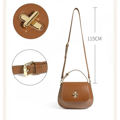 Luxurious Leather Saddle Crossbody Bag – Women's Fashion - Ciara & Fiona