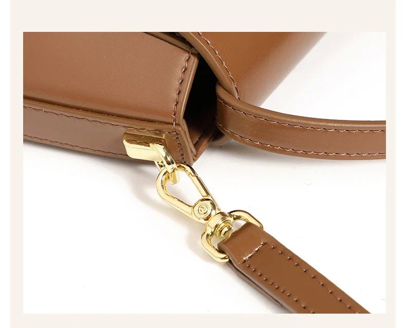Luxurious Leather Saddle Crossbody Bag – Women's Fashion - Ciara & Fiona