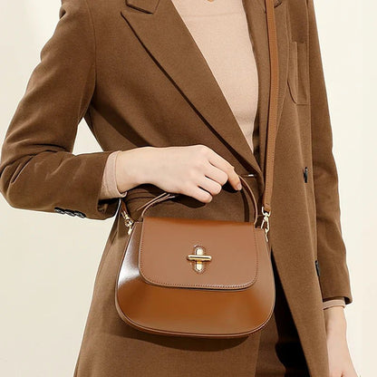 Luxurious Leather Saddle Crossbody Bag – Women's Fashion - Ciara & Fiona