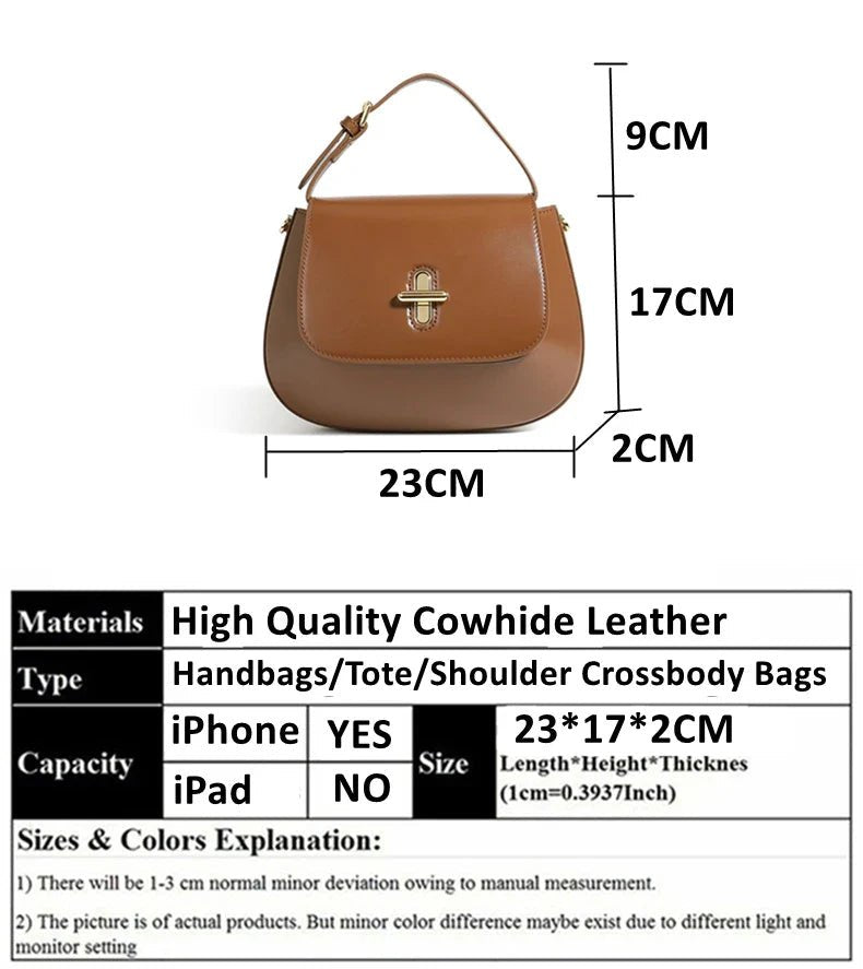 Luxurious Leather Saddle Crossbody Bag – Women's Fashion - Ciara & Fiona