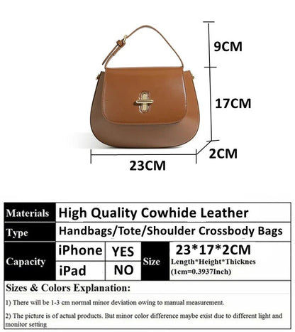 Luxurious Leather Saddle Crossbody Bag – Women's Fashion - Ciara & Fiona