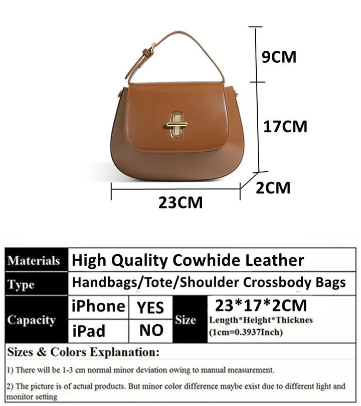 Luxurious Leather Saddle Crossbody Bag – Women's Fashion - Ciara & Fiona
