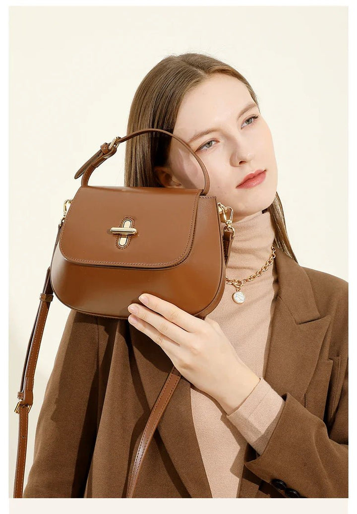 Luxurious Leather Saddle Crossbody Bag – Women's Fashion - Ciara & Fiona