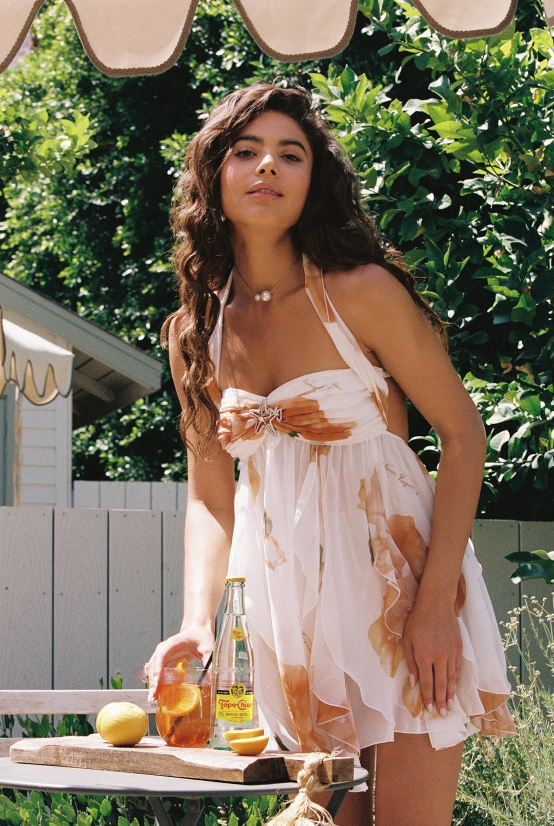 Lydie | Floral Chiffon Mini Dress - Ciara & Fiona