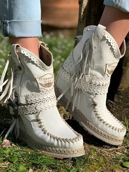 LYRABEL | Women’s Boho Fringe Boots - Ciara & Fiona