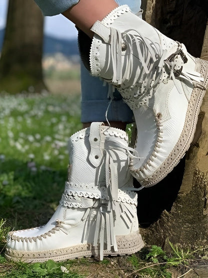 LYRABEL | Women’s Boho Fringe Boots - Ciara & Fiona