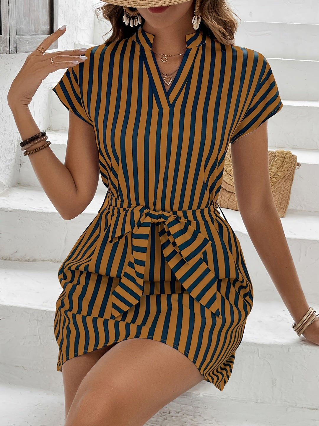 Madelon | Casual Striped Dress - Ciara & Fiona