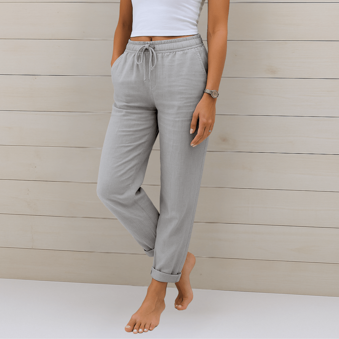 Madonna | Premium Breathable Linen Stretch Pants - Ciara & Fiona