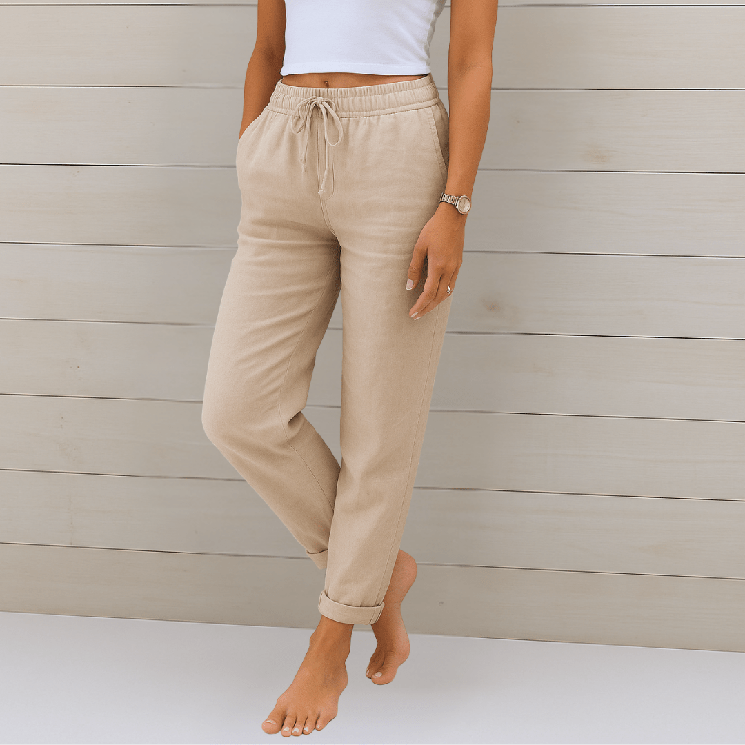 Madonna | Premium Breathable Linen Stretch Pants - Ciara & Fiona