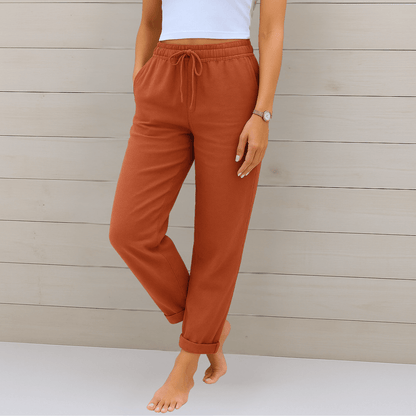 Madonna | Premium Breathable Linen Stretch Pants - Ciara & Fiona