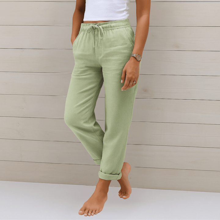 Madonna | Premium Breathable Linen Stretch Pants - Ciara & Fiona
