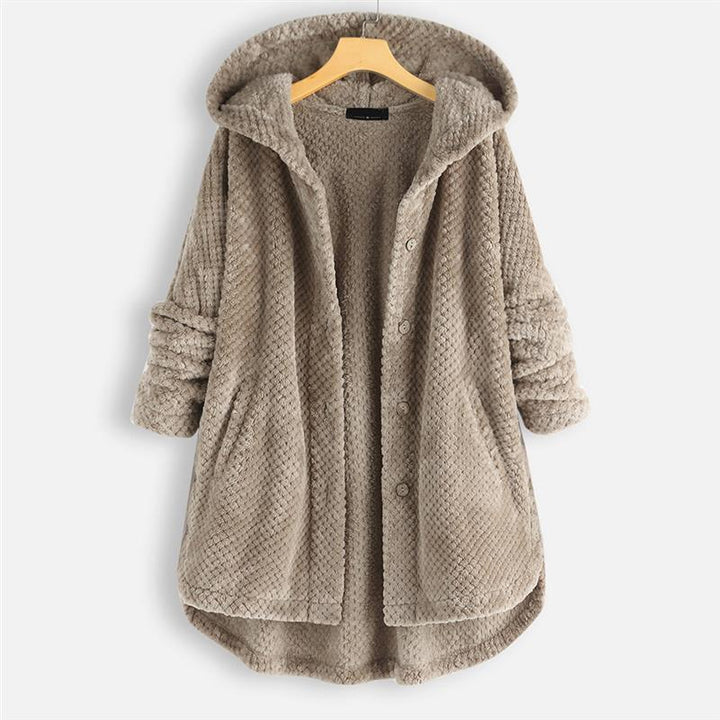 Maeve | Winter Hooded Double - faced Fleece Coat - Ciara & Fiona
