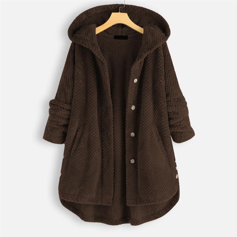 Maeve | Winter Hooded Double - faced Fleece Coat - Ciara & Fiona