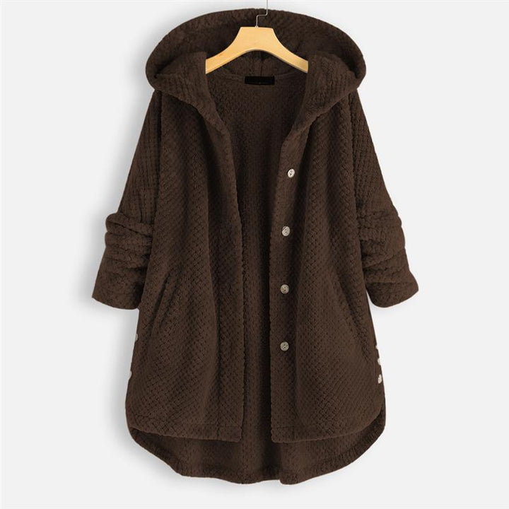 Maeve | Winter Hooded Double - faced Fleece Coat - Ciara & Fiona