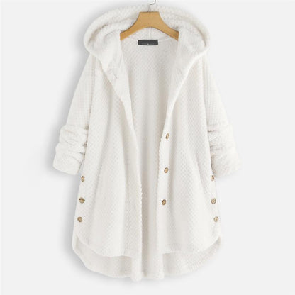 Maeve | Winter Hooded Double - faced Fleece Coat - Ciara & Fiona