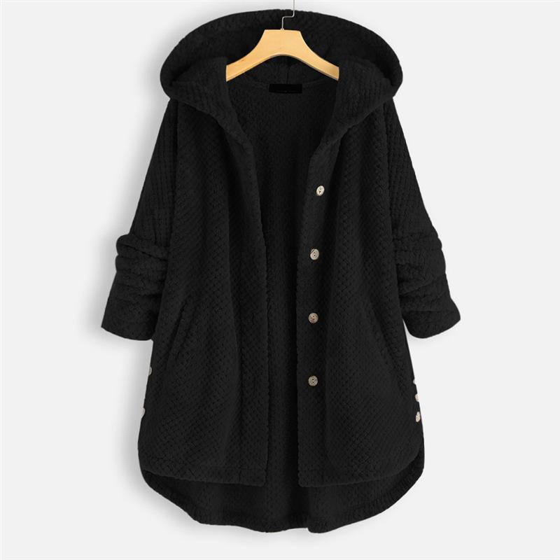 Maeve | Winter Hooded Double - faced Fleece Coat - Ciara & Fiona