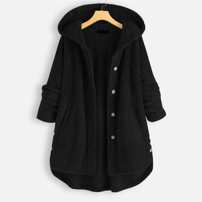 Maeve | Winter Hooded Double - faced Fleece Coat - Ciara & Fiona