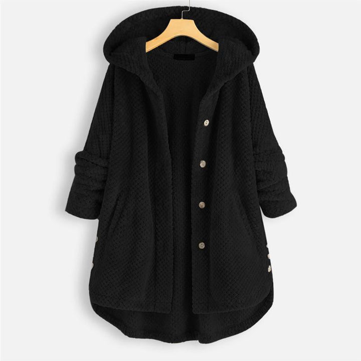 Maeve | Winter Hooded Double - faced Fleece Coat - Ciara & Fiona
