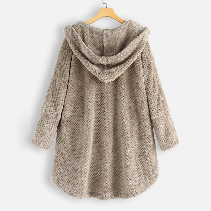 Maeve | Winter Hooded Double - faced Fleece Coat - Ciara & Fiona