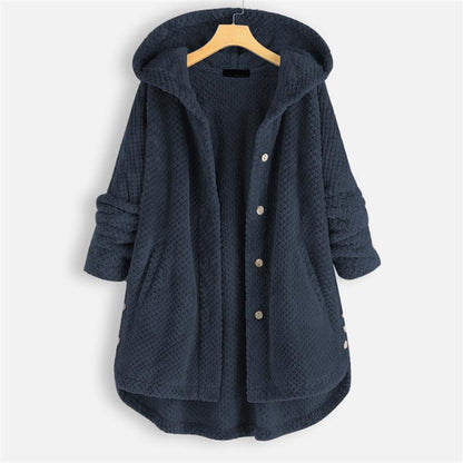 Maeve | Winter Hooded Double - faced Fleece Coat - Ciara & Fiona