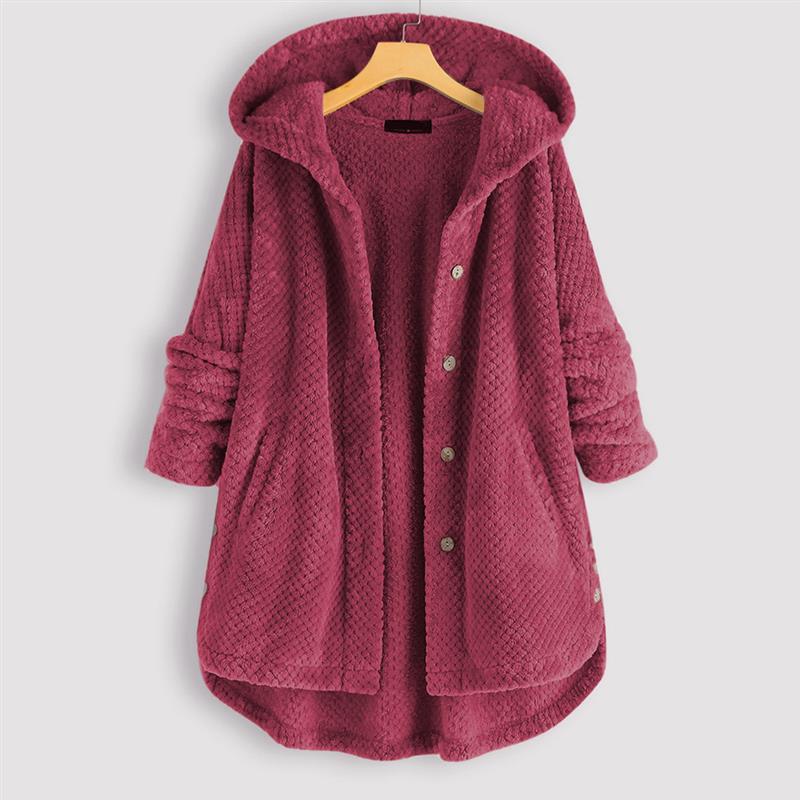 Maeve | Winter Hooded Double - faced Fleece Coat - Ciara & Fiona