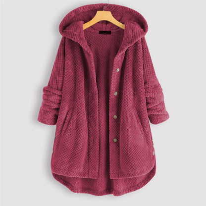 Maeve | Winter Hooded Double - faced Fleece Coat - Ciara & Fiona
