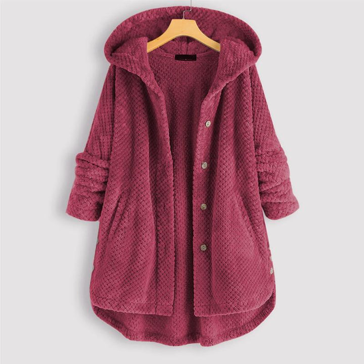 Maeve | Winter Hooded Double - faced Fleece Coat - Ciara & Fiona