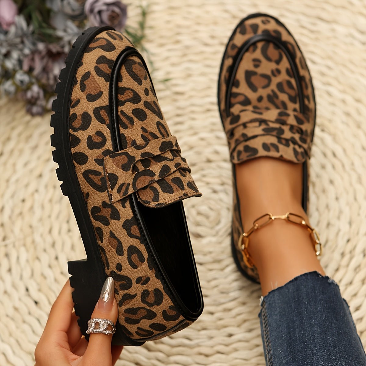 Maggie | Leopard Print Loafers - Ciara & Fiona